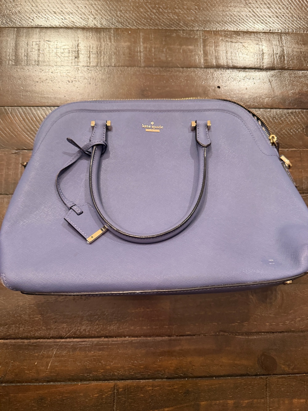 kate spade lavender dome satchel with gold hardware